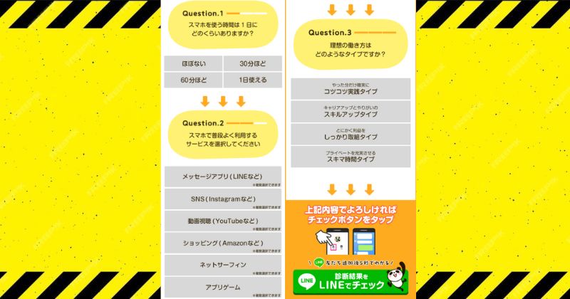 スマホワーク診断のアンケート